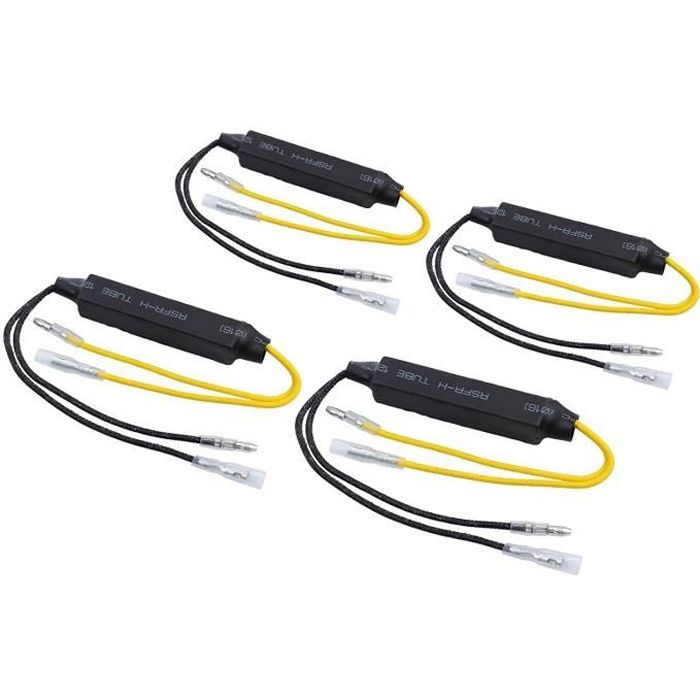 4 PCS 12V LED Moto Clignotant Résistance Adaptateur pour Moto Auto Bicyclette Scooter Quad Cruiser Off Road
