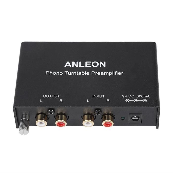 Préamplificateur Phono à deux canaux Préampli Phono à annulation du bruit de sortie RCA - Prise EU