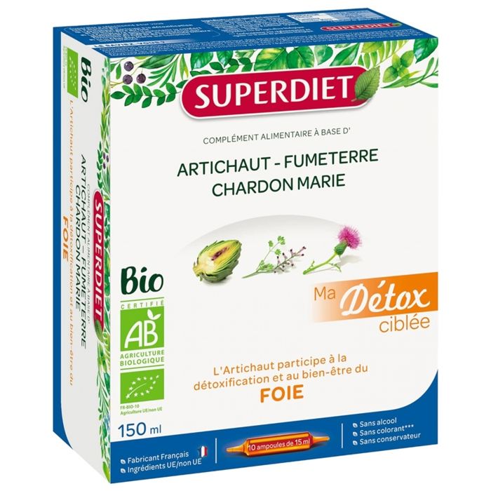 Superdiet Ma Détox Ciblée Foie Bio 10 ampoules