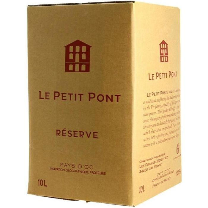Le Petit Pont Reserve Vin Rouge du Pays d'Oc BIB 10 Litres