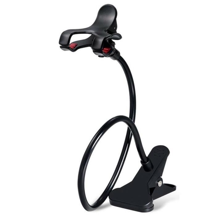 Support pour téléphone Flexible bras Long Support de col de cygne paresseux Support Smartphone tablette Support dans - Type Black