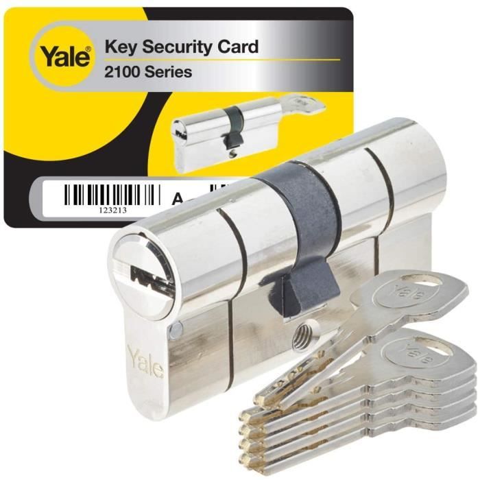 BARRE Yale YC2100 Cylindre de Serrure Débrayable 30x40 mm pour Porte Extérieure-Entrée, 10 Goupilles, 5 Cl&69