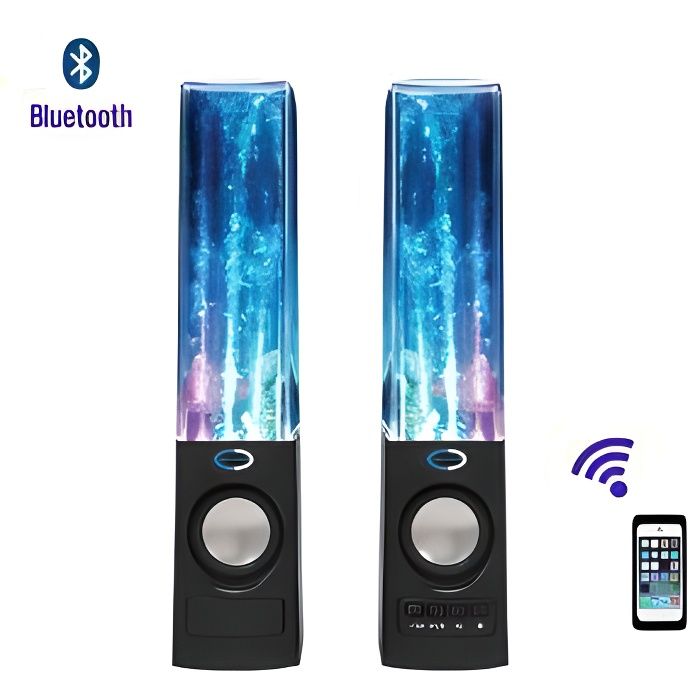 ENCEINTE A JET D'EAU SPEAKER BLUETOOTH MP3 USB PORTABLE ECLAIRAGE LED