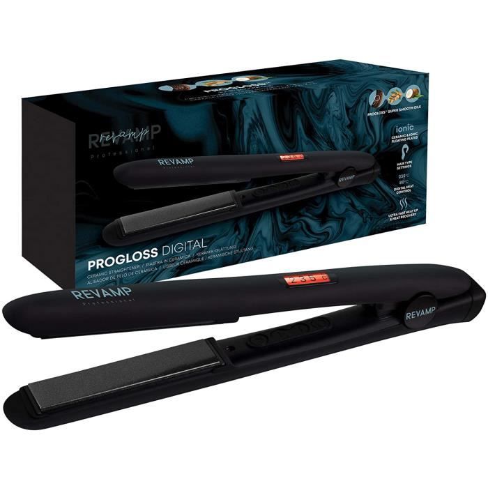 Fers à lisser Revamp PROGLOSS™ Fer à Lisser Professionnel - Lisseur Numérique et Plaques en Céramique pour Salons, Pour 190897