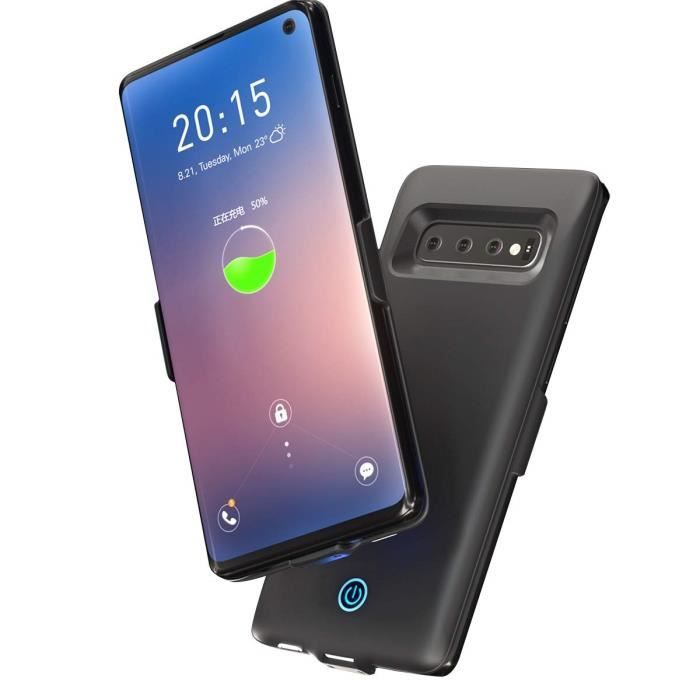 Coque Batterie Samsung Galaxy S10E , 7000mAh Power Bank Rechargeable étui de Chargeur Prolongée Housse de Batterie (Noir)