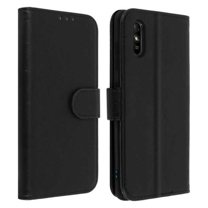 Étui Xiaomi Redmi 9A Housse Protection avec Porte-carte Support Vidéo Noir