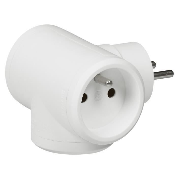 LEGRAND Fiche multiprise 16 A 3x2 P+T 3 sorties latérales - Blanc (Lot de 3)