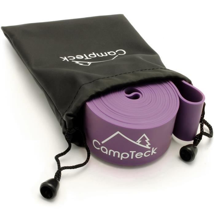 CampTeck Bande Elastique Etirement Ballet Sangle Stretch pour Danse, Yoga, Aérobic, Gymnastique, Pilâtes, Flexibilité, etc. - Violet