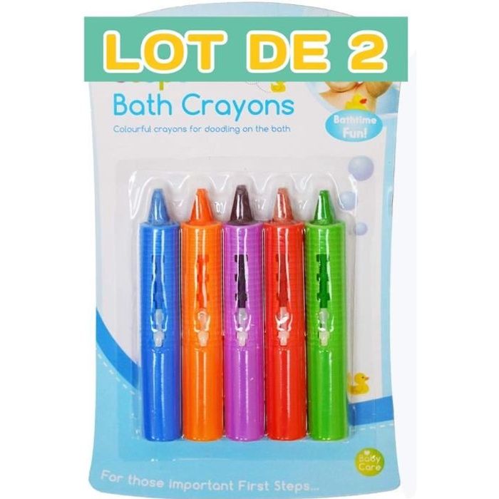 10 CRAYONS POUR LE BAIN - JOUET DE BAIN