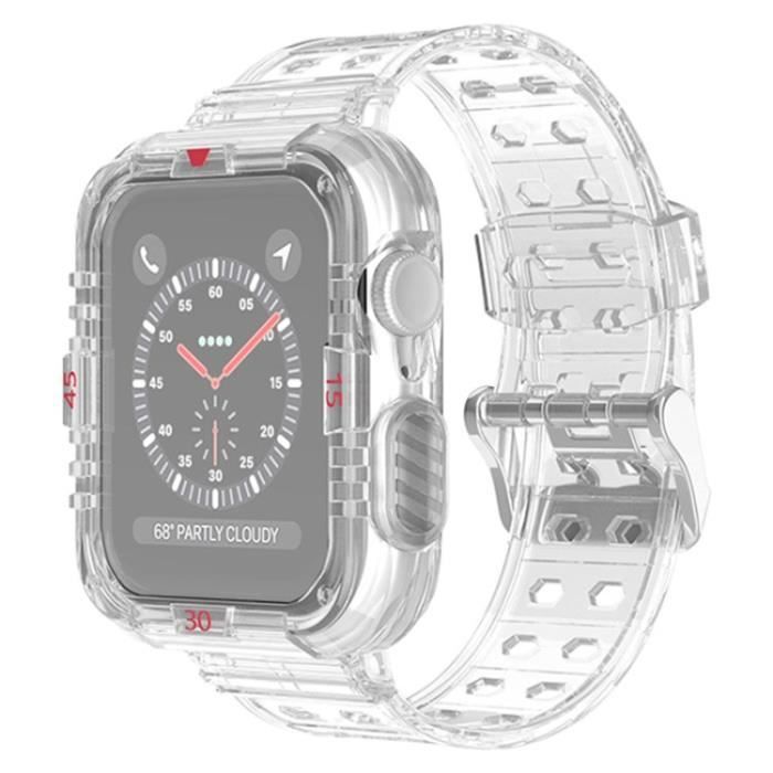 Connecteur De Bracelet Pour Apple Watch Series 7 41Mm-6-5-4-Se 40 Mm-3-2-1 38 Mm Remplacement Montre À Double Broche,Transparent