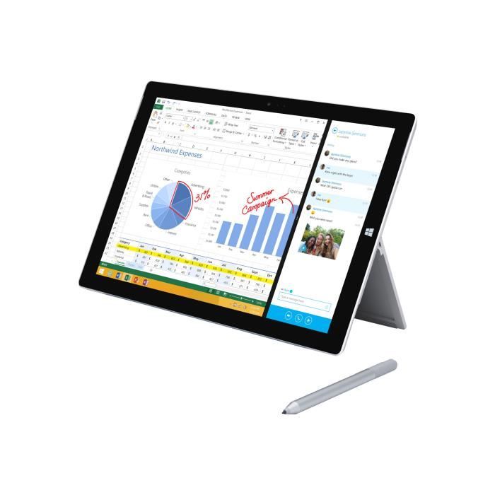 Microsoft Surface Pro 3 Tablette Avec Clavier Détachable Core i5 4300U - 1.9 Ghz Win 8.1 Pro 64 Bits 8 Go Ram 256 Go SSD 12"…