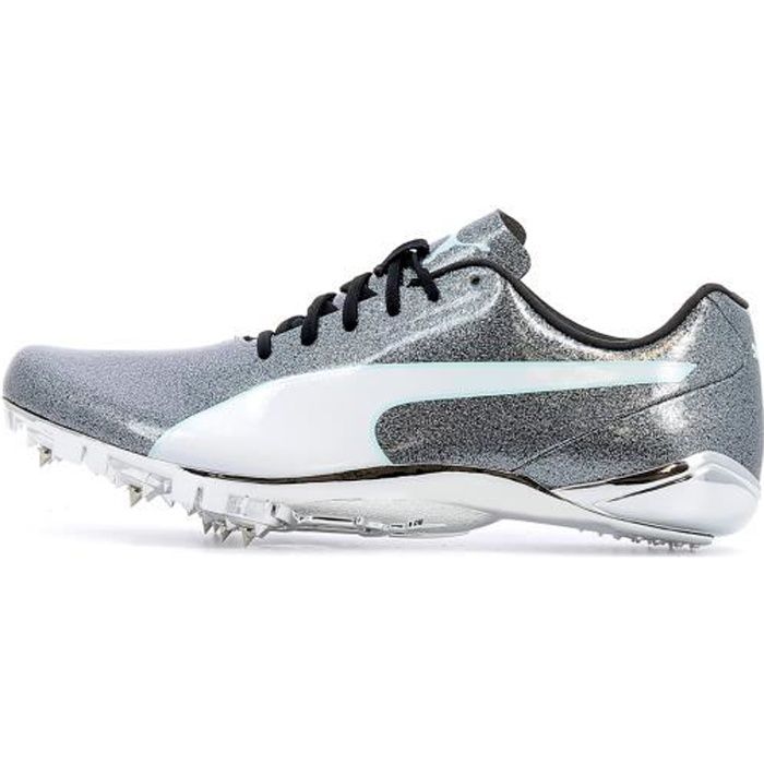 Chaussures à pointes d'athlétisme Puma EvoSpeed Electric 7 Women coloris Steel Gray - Fair Aqua - White
