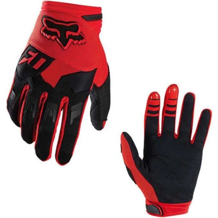 Full-Finger Racing Gants de moto VTT Mitaines de vélo Gants d'équitation hors route Gants de sports de plein air rouge S