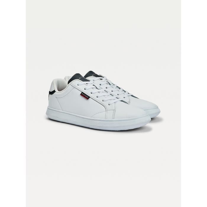 BASKETS ESSENTIAL EN CUIR À SEMELLE CUVETTE TOMMY HILFIGER