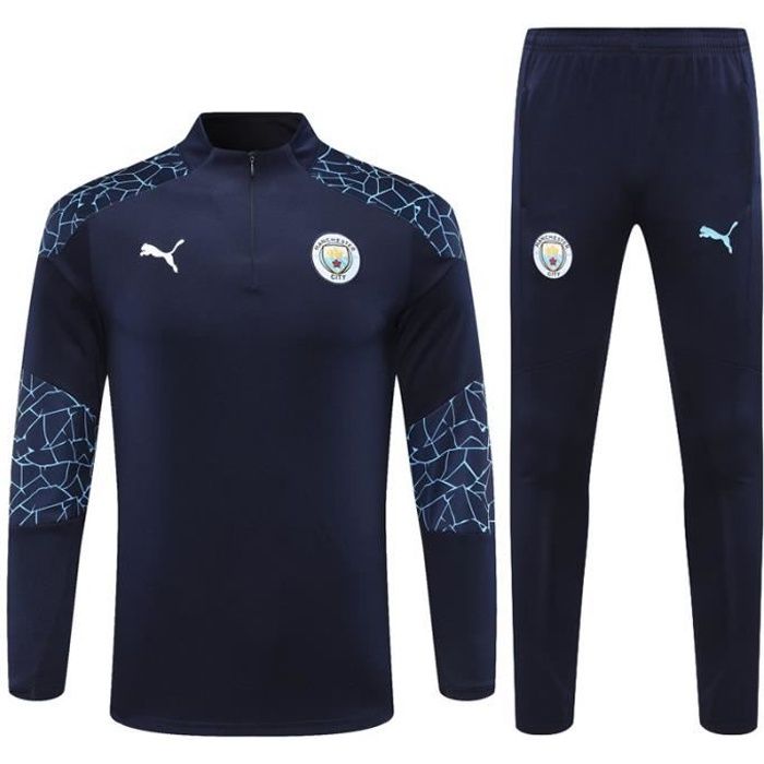 Survêtement Foot Homme Manchester City,Maillot Foot Enfants Garçon Homme 2021 Survêtement Foot Maillot de Foot-Haut et Pantalon