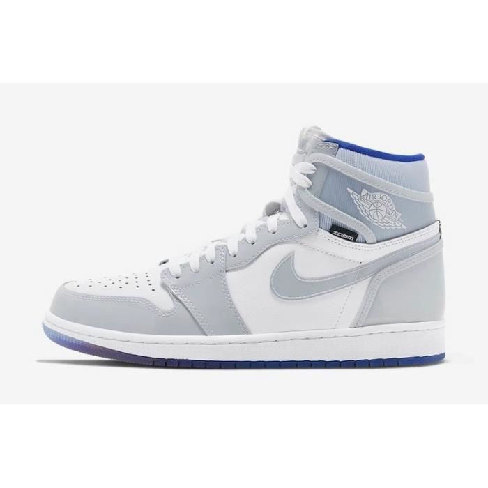 Baskets Jordan 1 High Zoom CK6637-104 Homme Chaussures Entraînement de Sport Voiture bleue