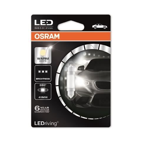 OSRAM LED éclairage intérieur SV8.5-8 41mm - LED-C5W - Blanc chaud