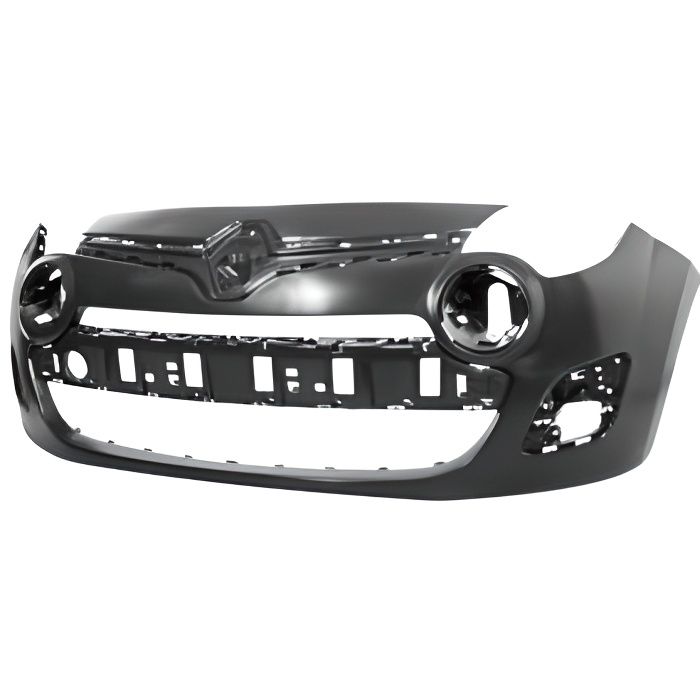 Pare chocs avant RENAULT TWINGO II phase 2, 2012-2014, avec support de grille, Neuf à peindre.