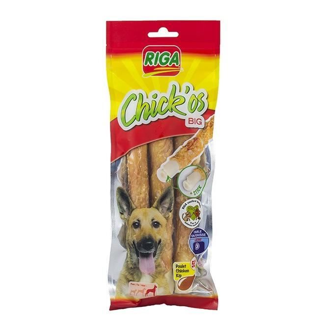 RIGA Chick'os Big Friandises pour chien - Sachet 160 g - Par 3