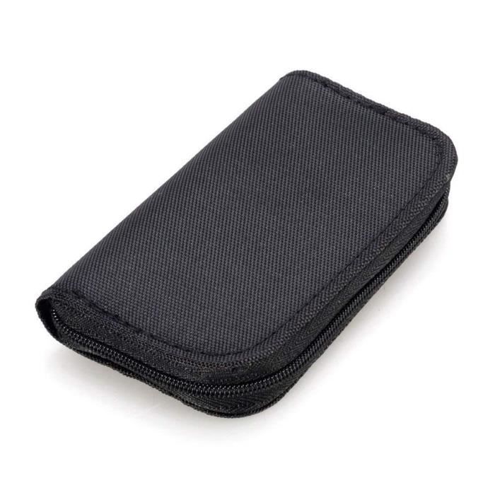 22 Slots Carte mémoire Étui étanche Porte-cartes SD Titulaire de la carte SD pour micro SDHC SDXC TF SIM CAR CARD-NOIR