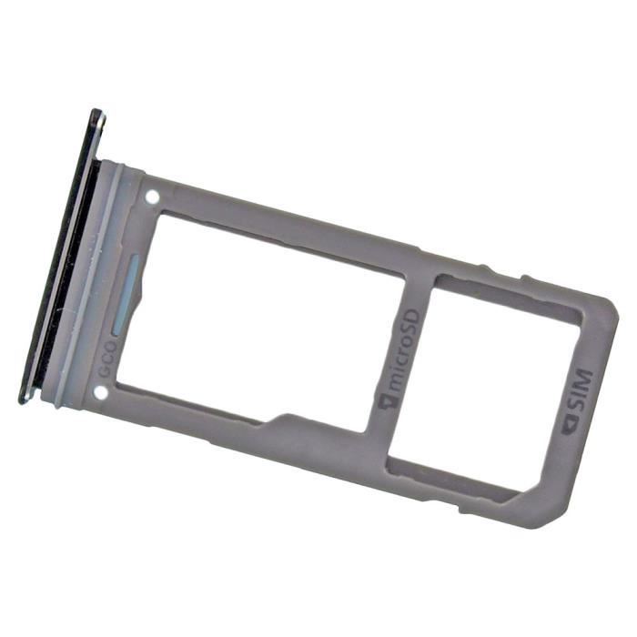 Samsung Galaxy S8 (SM-G950F) Tiroir Carte SIM et Support Micro-SD Original, Noir