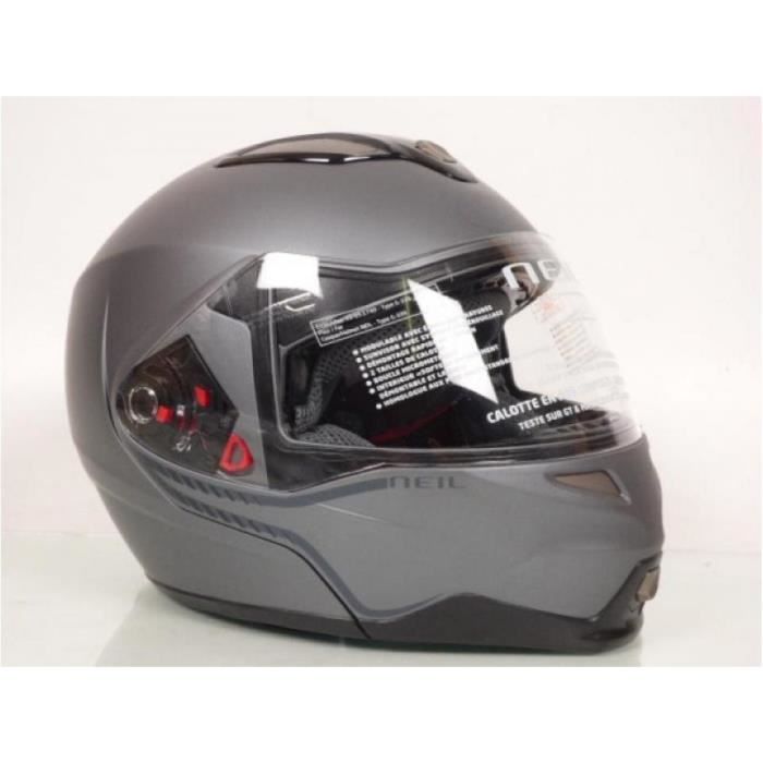 Casque modulable Torx Taille M gris mat double visière Neuf moto scooter scoot