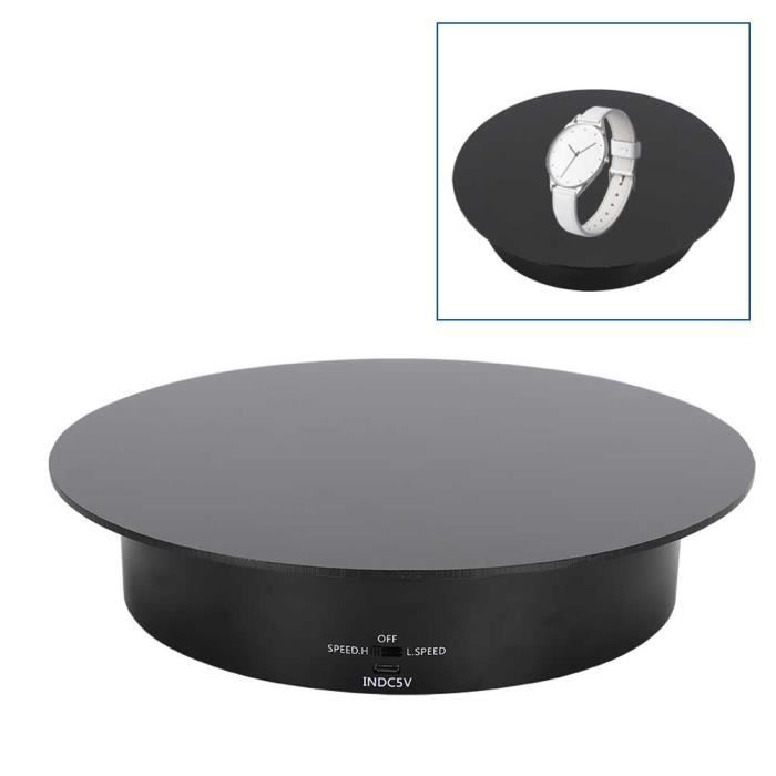 Présentoir rotatif, support de charge 5KG Présentoir de plateau tournant à 360 degrés pour bijoux, téléphone, montres, sacs,