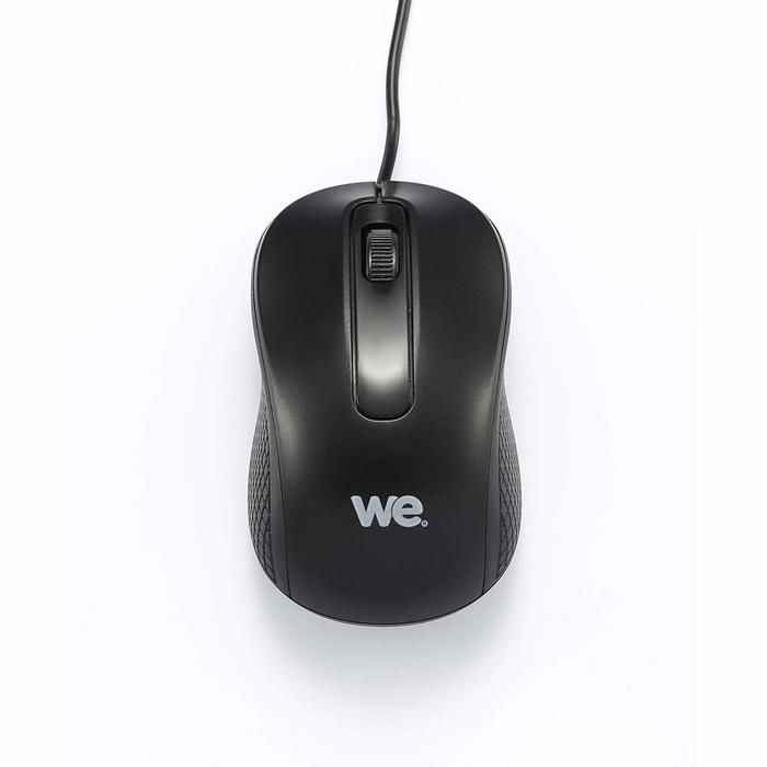 Souris filaire WE noire finition métallique Noir