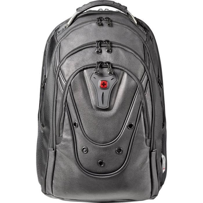 Sac à dos pour ordinateur portable Wenger Ibex Black Leather, 125th Anniversary Au maximum: 43,9 cm (17,3-) noir