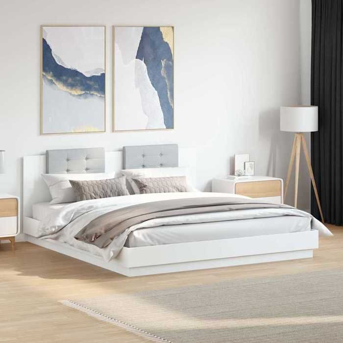 vidaXL Cadre de lit sans matelas blanc 160x200 cm 3209905
