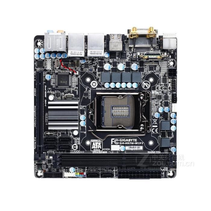 Carte mère GIGABYTE H97N-WIFI Intel H97 Socket LGA1150 2xDDR3 SDRAM 16GB Mini ITX - Gigabyte