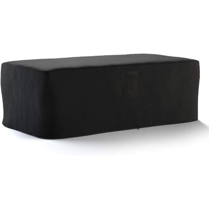 Housse de Protection Salon de Jardin Bâche Imperméable Anti-UV Coupe-Vent pour Table Rectangulaire (Polyester 200x200x80cm)