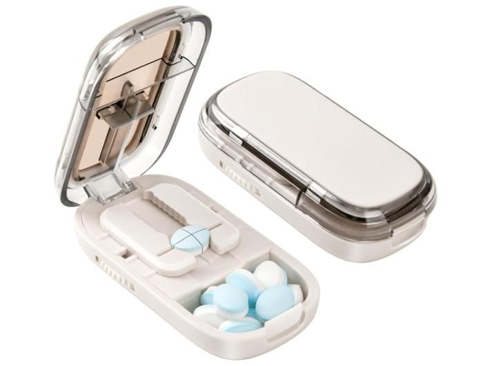 Coupe-comprimé / Broyeur De Médicaments Bleu - Pratique Pour Les Pilules