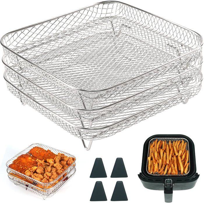 Grille de Cuisson Ronde en Acier Inoxydable de 6,7 Pouces