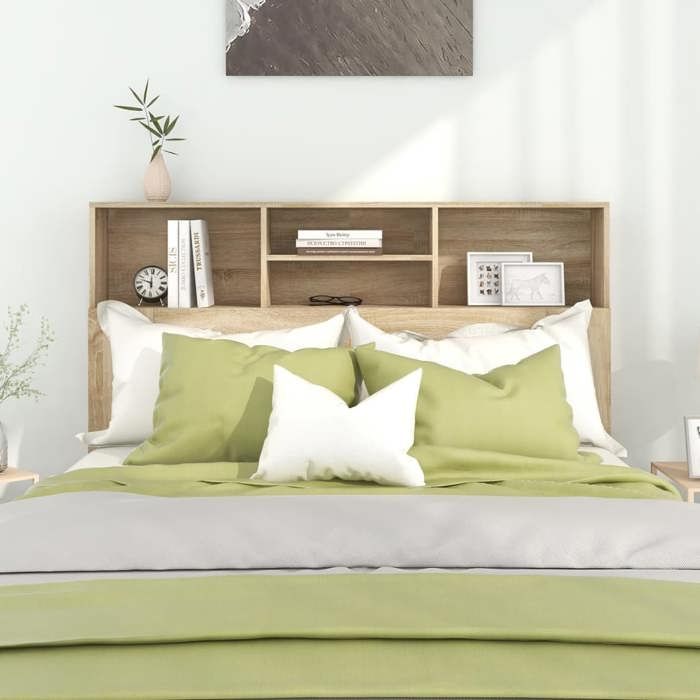 Armoire de tête de lit Contemporain VIDAXL Chêne sonoma 140x19x103 5 cm T77