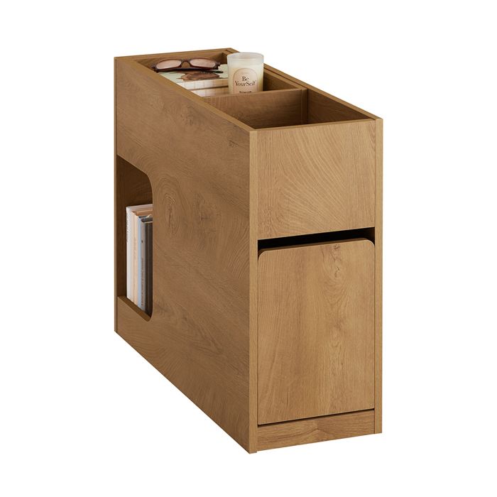 SoBuy Bout de Canapé FBT158-N Table dAppoint avec 1 Plateau Amovible 1 Tiroir Coulissant et 1 Compartiment Ouvert 70 x 25 x 55cm