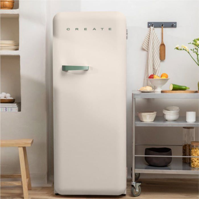 Réfrigérateur rétro - Create - 281L - Esthétique années 50 - Grande capacité - Fonctionnel