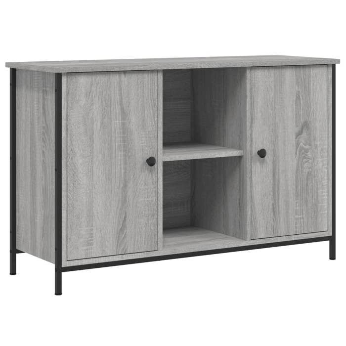 Console TV VENT-FLASH - Banc TV Meuble TV - sonoma gris 100x35x65 cm bois dingénierie - Meuble de Salon（51380）ZLH
