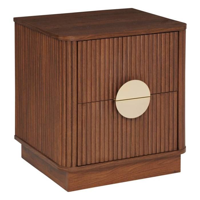 Table de chevet Wany marron 45x40cm - Atmosphera Créateur dintérieur Table de chevet Wany marron 45x40cm - Atmosphera Créateur dintérieur