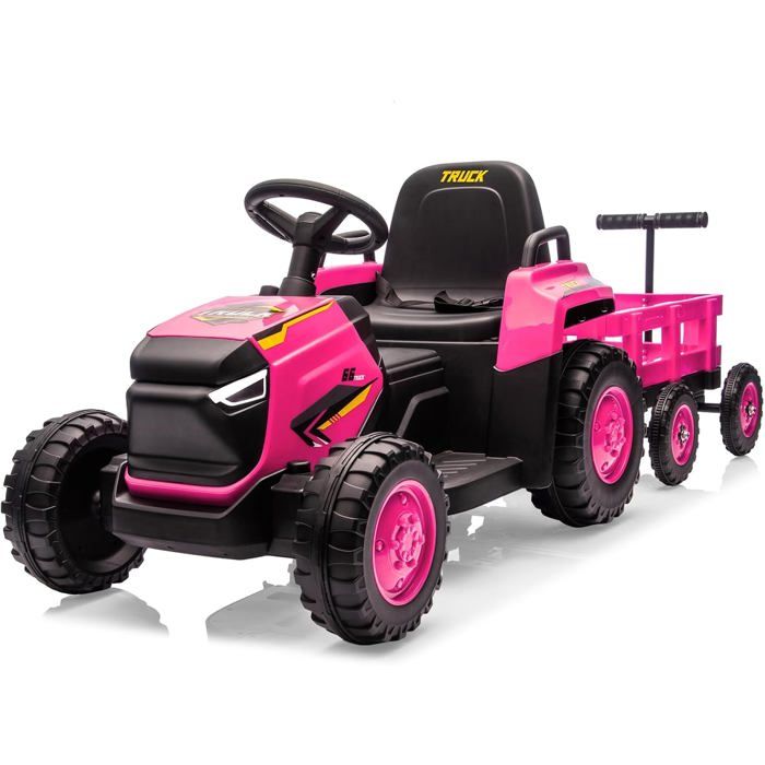 Tracteur électrique avec remorque amovible, voiture électrique enfants