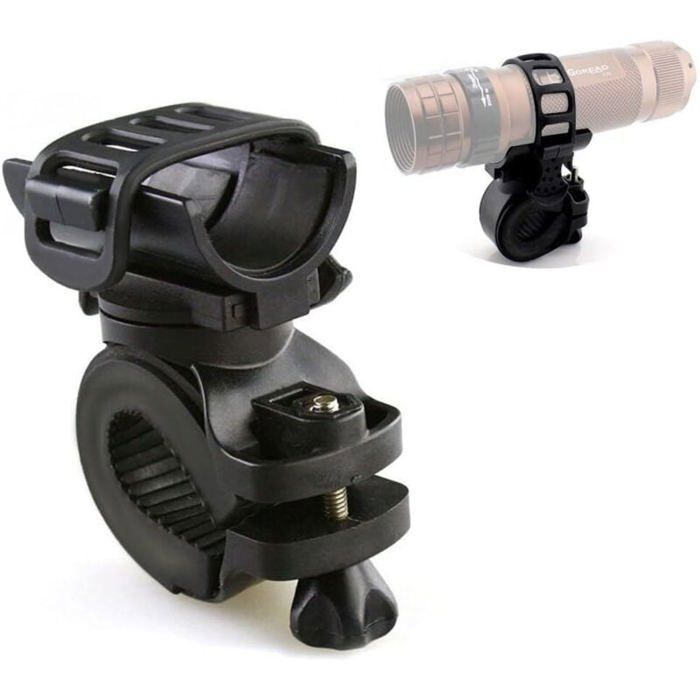 Support De Lampe Vélo 360° – 2 Pièces, Réglable De 1,8 à 3,8 Cm, Universel
