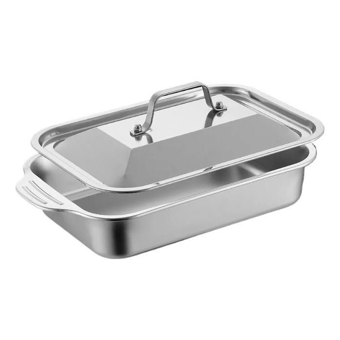 Plaque de cuisson avec couvercle et poignée