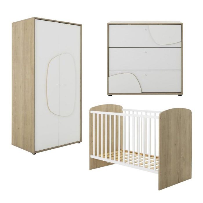 Ensemble trio lit 70x140 commode et armoire Ensemble trio lit 70x140 commode et armoire