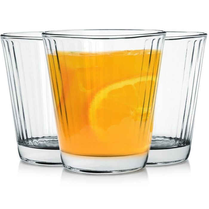 Verres à boissons - EXCELLENT HOUSEWARE - 220 ml - 3 pièces - 9 cm hauteur - 8 cm diamètre - Transparence