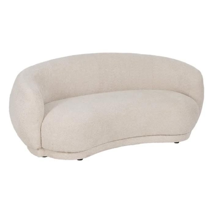 Canapé - Meubles&Design - Canapé 2 places galbé en tissu beige CYMÉLIA Canapé - Meubles&Design - Canapé 2 places galbé en tissu beige CYMÉLIA