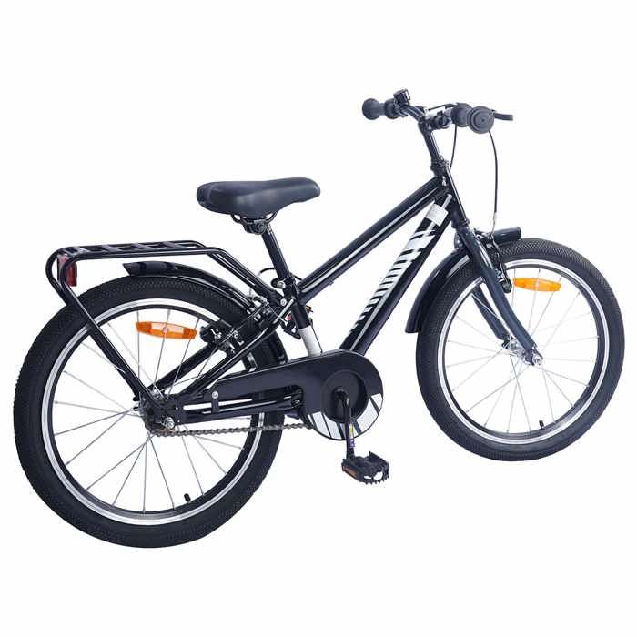 vidaXL Vélo Enfant 20 Pouces pour 6-11 Ans Vert Noir, Vélo Enfant Classique, Mini Bicyclette, Extérieur, Vélo Sûr Pour Enfants