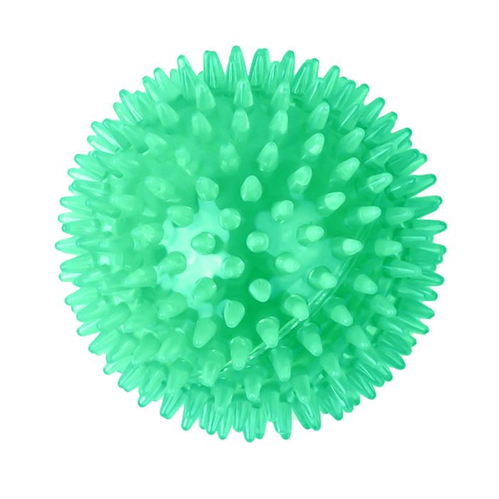Balle à mâcher écologique pour chien - Phoesky - Caoutchouc TPR - 11cm - Vert - Jouet sonore - Utilisation molaire