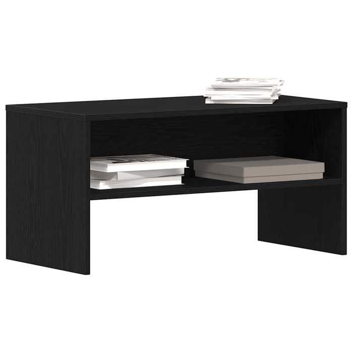 Cabinet TV - Noir - Meuble TV pour Télévision - 1 PC - chêne noir 80x40x40 cm bois dingénierie T2029