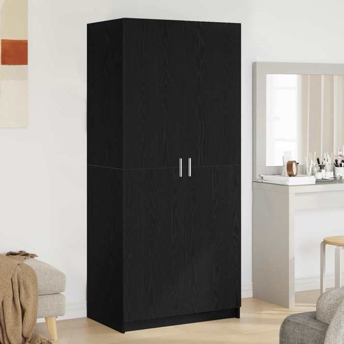Sale juilletArmoire - vidaXL - bois dingénierie - chêne noir - avec 2 portes - 80 x 505 x 180 cm baz29v