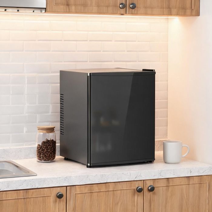 Réfrigérateur compact métal deep black 44 L – silencieux 35 dB pour chambre ou bureau
